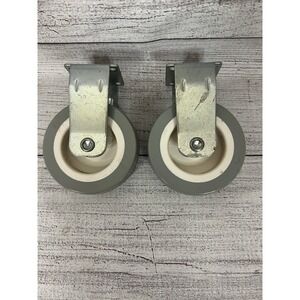 117258 x 2 IKEA Carter Grey‎ Wheels with White Interior